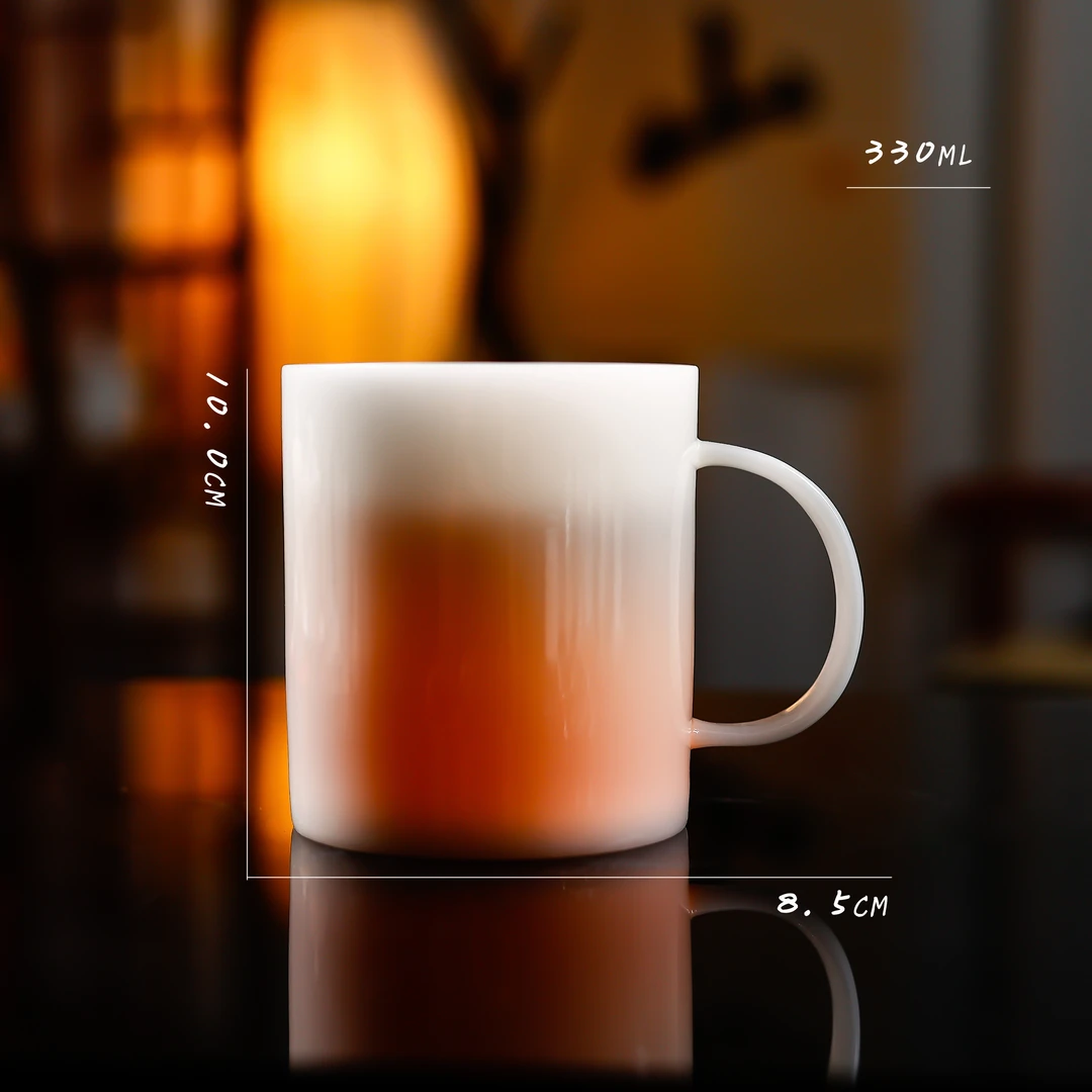 清风系列/璞玉釉烧/手工水杯泡茶/330ml家用简约喝茶杯茶具陶瓷杯