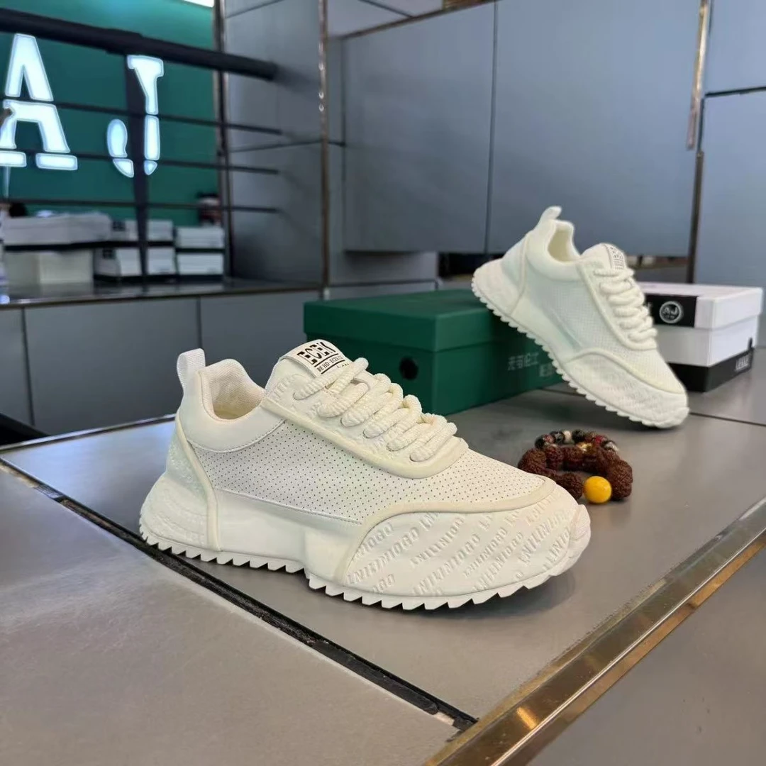 大码男鞋软底老爹鞋男2024新款潮牌透气防滑耐磨时尚休闲运动鞋