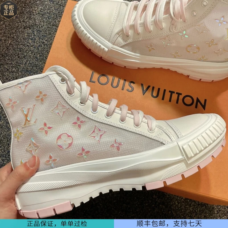 未使用 LouisVuitton/路易威登 15703854 lv白色彩色浮雕 高帮38