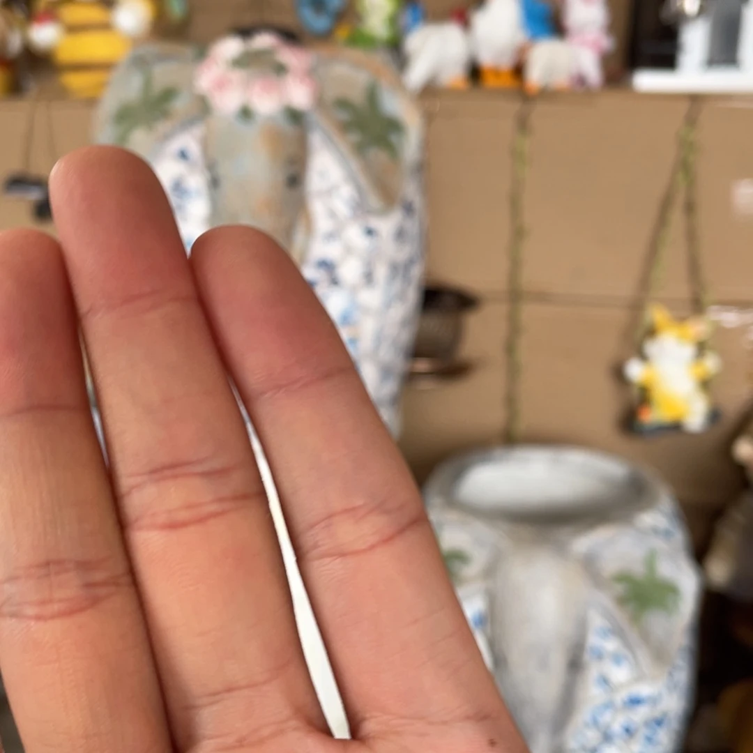 【闪购商品】氧化镁青花大象一对