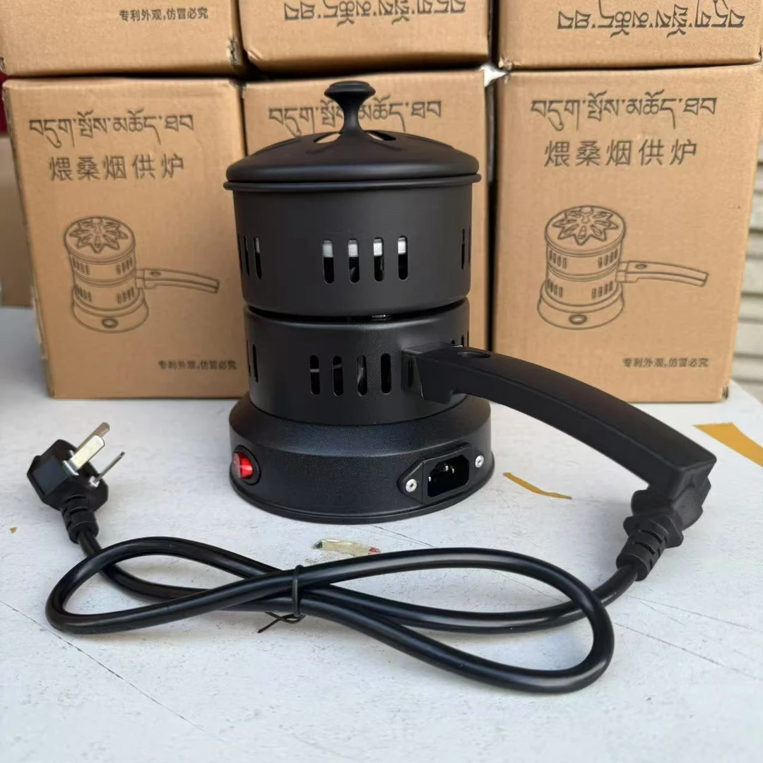 西藏包邮大号圆形盖子点木炭喂桑香炉