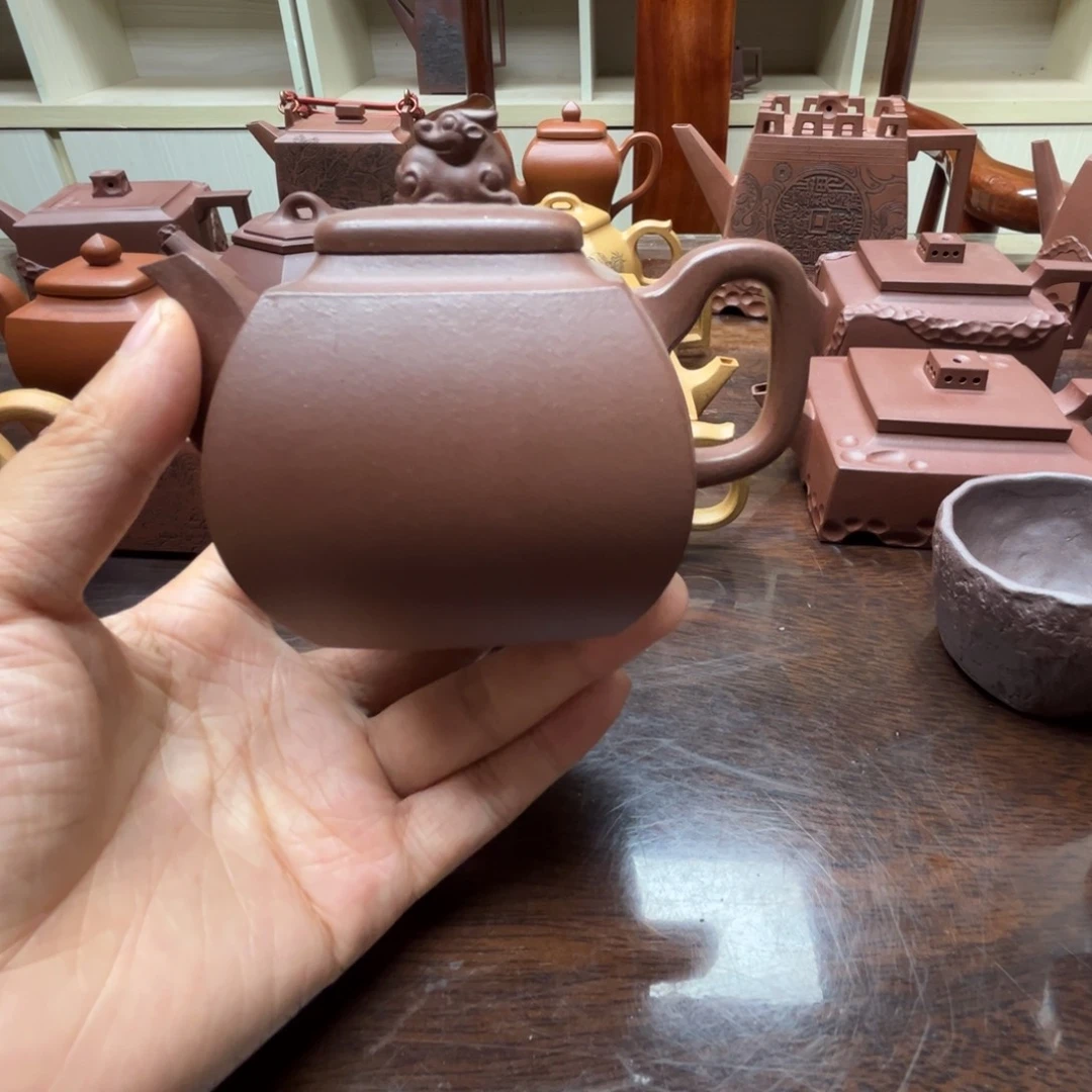 茶壶紫砂西**风紫泥微瑕200c c