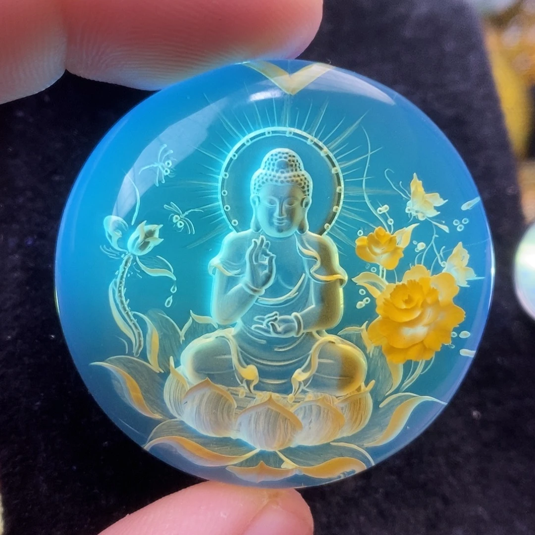 蓝珀未镶嵌吊坠(不含链)