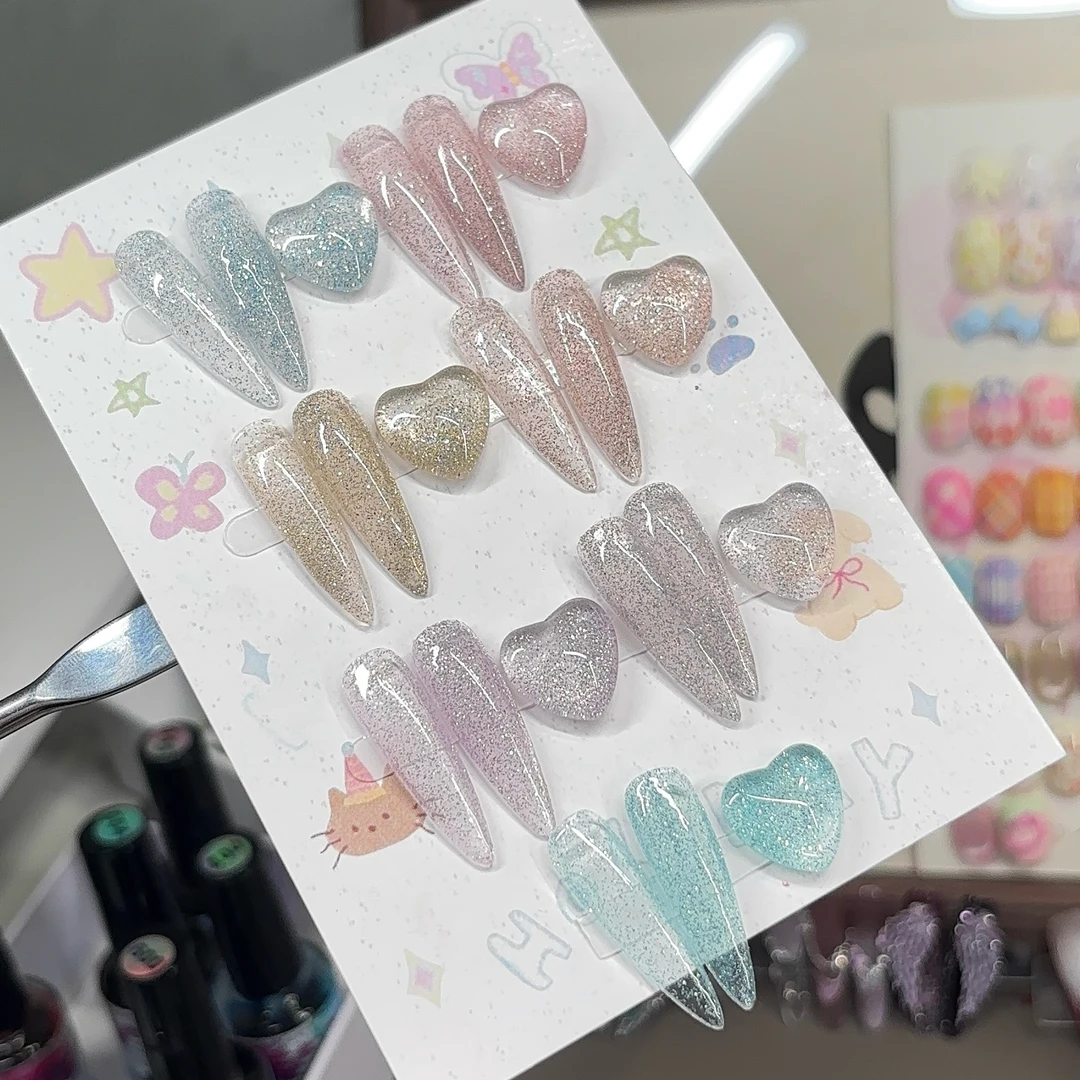 满9.9包邮阿星专属爆闪碎钻粉美甲饰品美甲闪粉亮片碎钻胶美甲