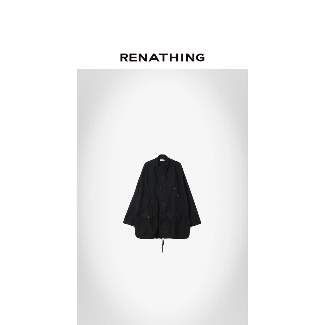 【RENATHING】复古大廓形中长款夹克外套