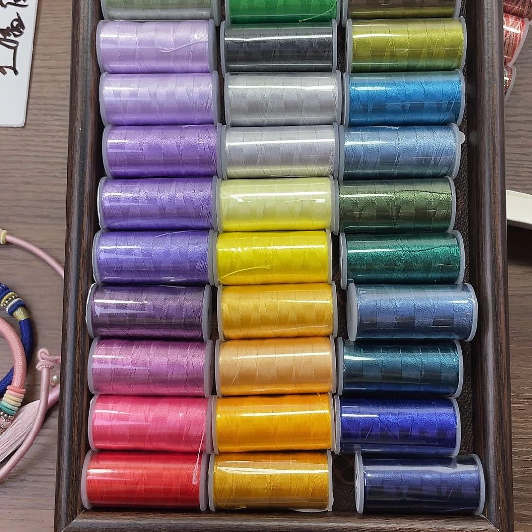 聚酯纤维3股12克纯色股线全套30色