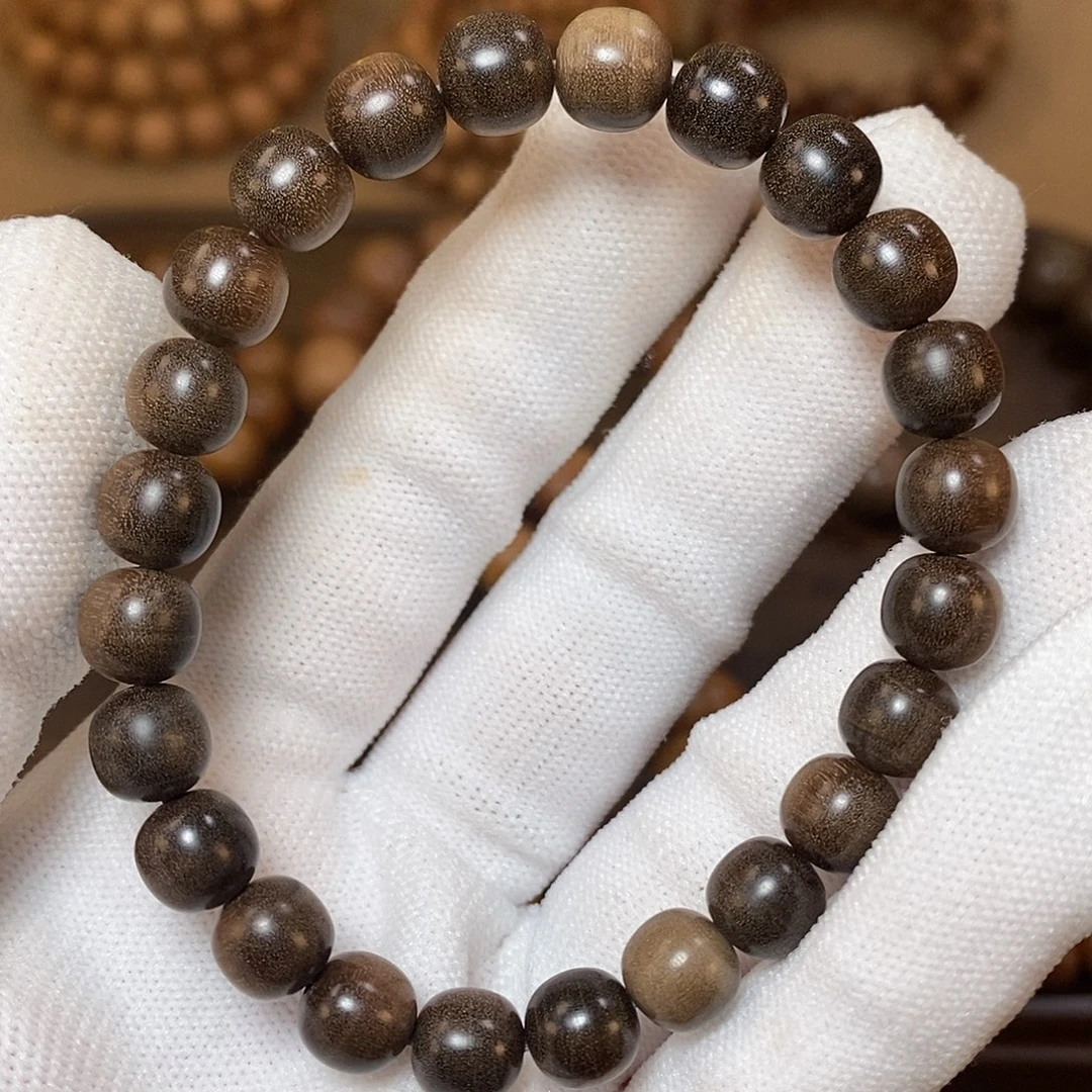 檀香木正区印度迈索尔老山檀香 真阴沉 8/8mm横纹