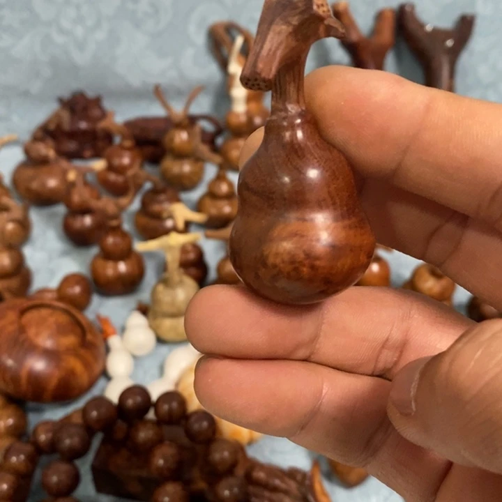 木麻梨疙瘩手工雕刻葫芦