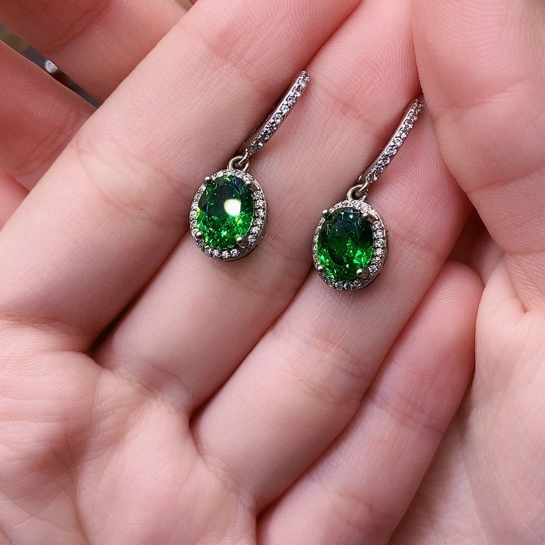 珠宝奇石碧玺银S925镶嵌