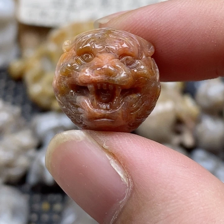 颈饰未镶嵌硅化珊瑚（珊瑚玉）