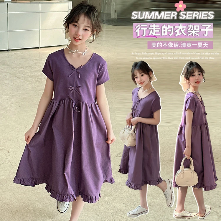 【双面穿】女童夏季连衣裙2025新款儿童甜美夏装裙子女孩洋气公主裙