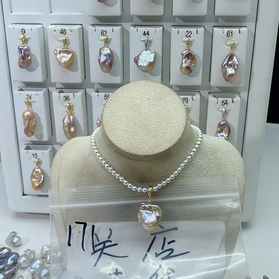 淡水珍珠颈饰合金