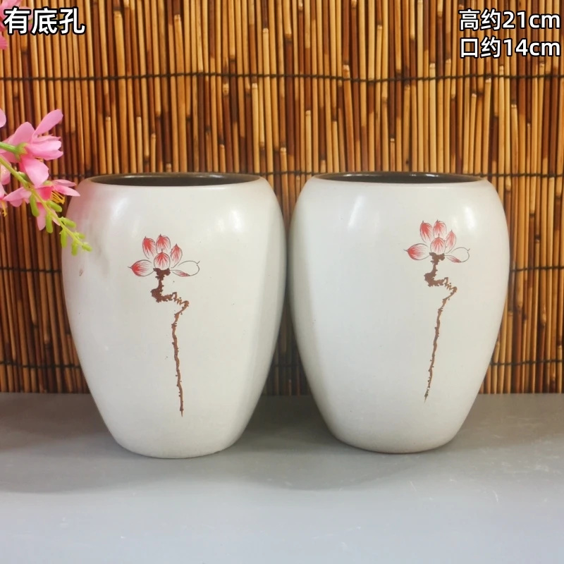 微瑕清仓复古粗陶罐家用透气绿植花盆大口径室内装饰多肉陶盆