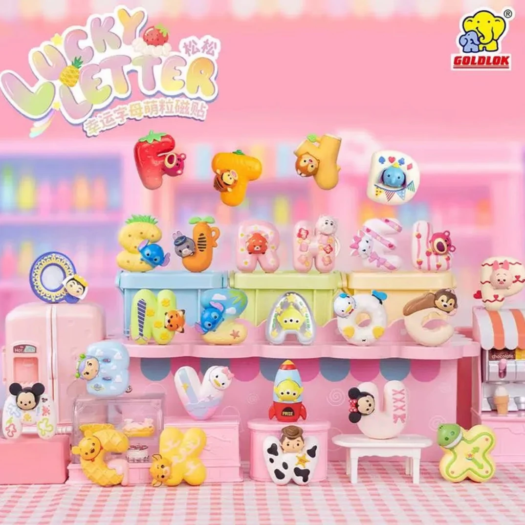 【逸黑拆盒】TSUM迪士尼松松字母冰箱贴盲盒盲袋可爱萌粒摆件