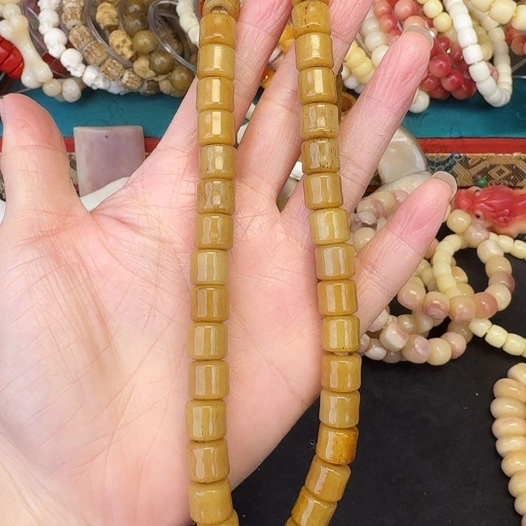 驼骨其他我***水骆驼骨老料10尺寸36颗手持款