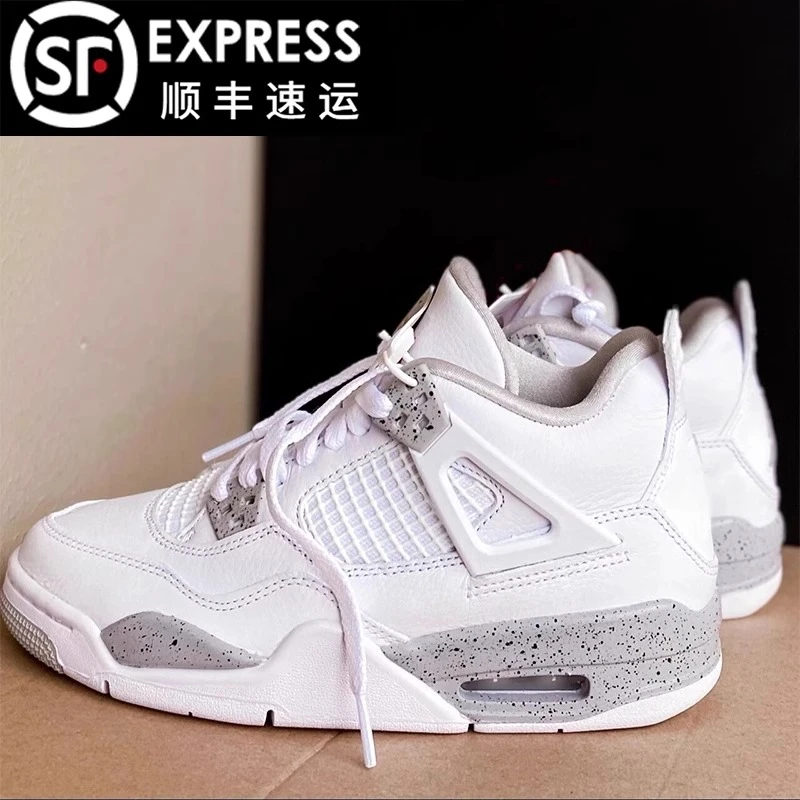 【DR官网正品】aj4电母白水泥白绿黑红高帮男鞋女鞋中帮鞋厚底增高