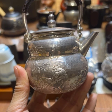 蜜安罐瓷香炉锡茶则