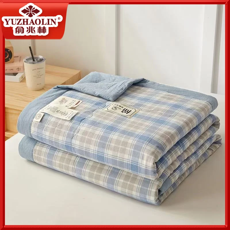 A类棉花夏被全棉纯棉花夏凉被四件套可机水洗棉被空调被学生宿舍