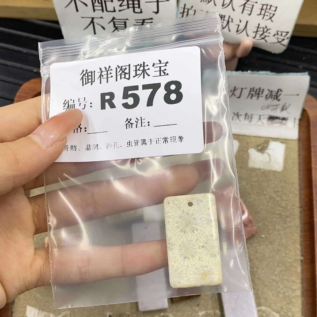 硅化珊瑚（珊瑚玉）未镶嵌颈饰星*