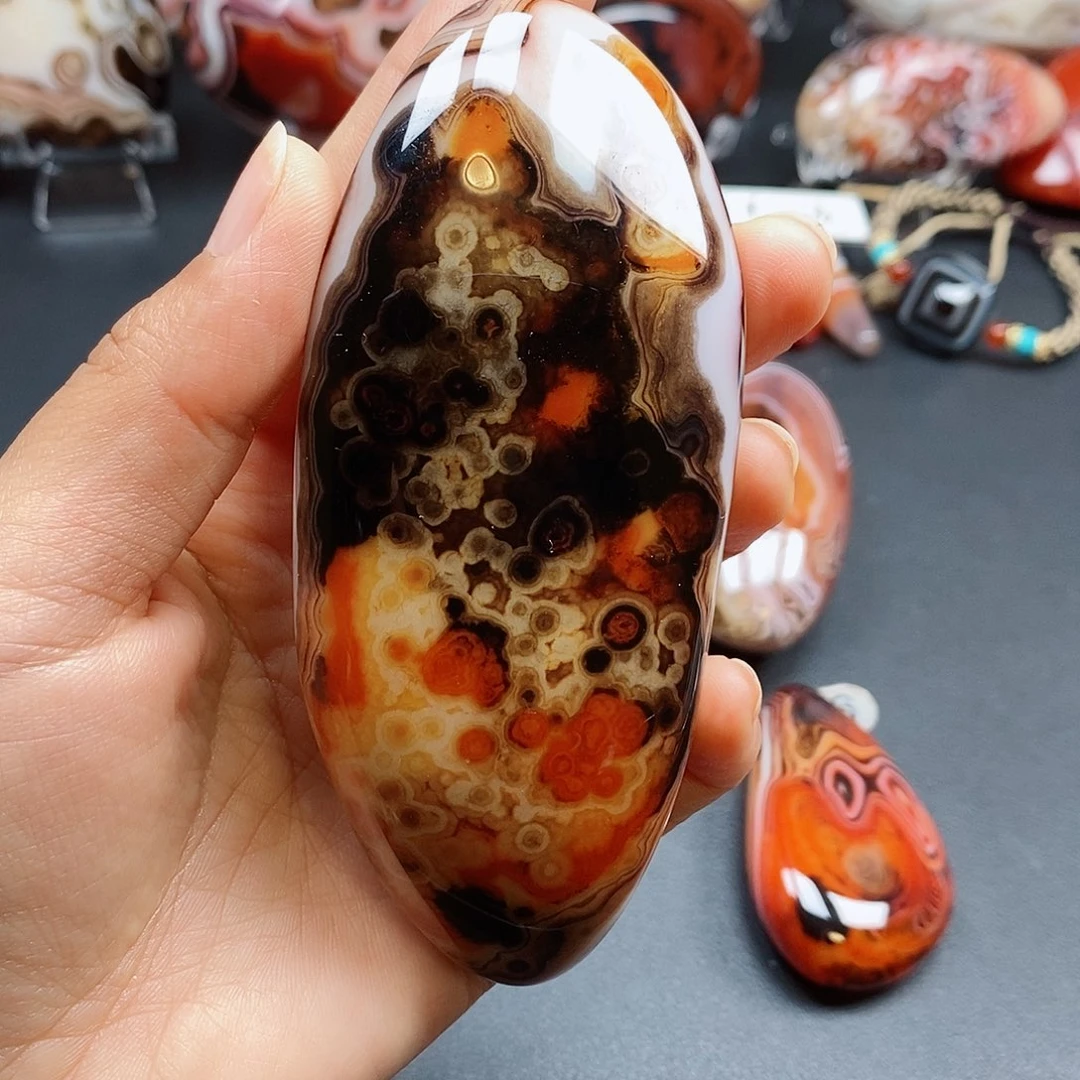 玛瑙/玉髓三毛未镶嵌用****3