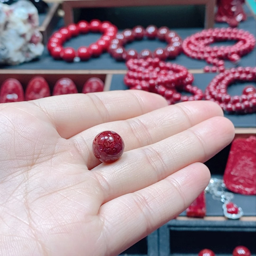 天然辰砂天然晶体卡11