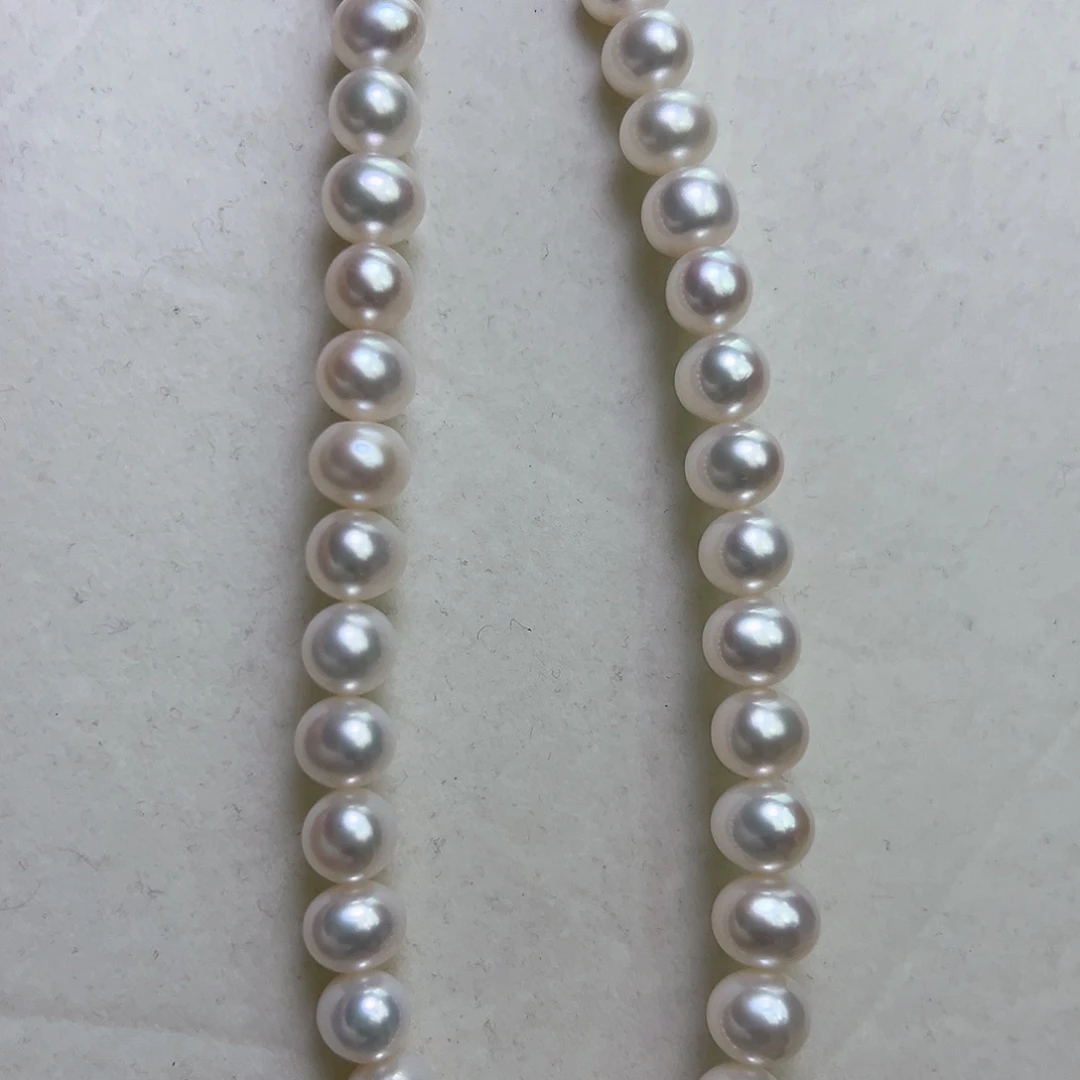 淡水珍珠颈饰银S925镶嵌9-10淡水珍珠