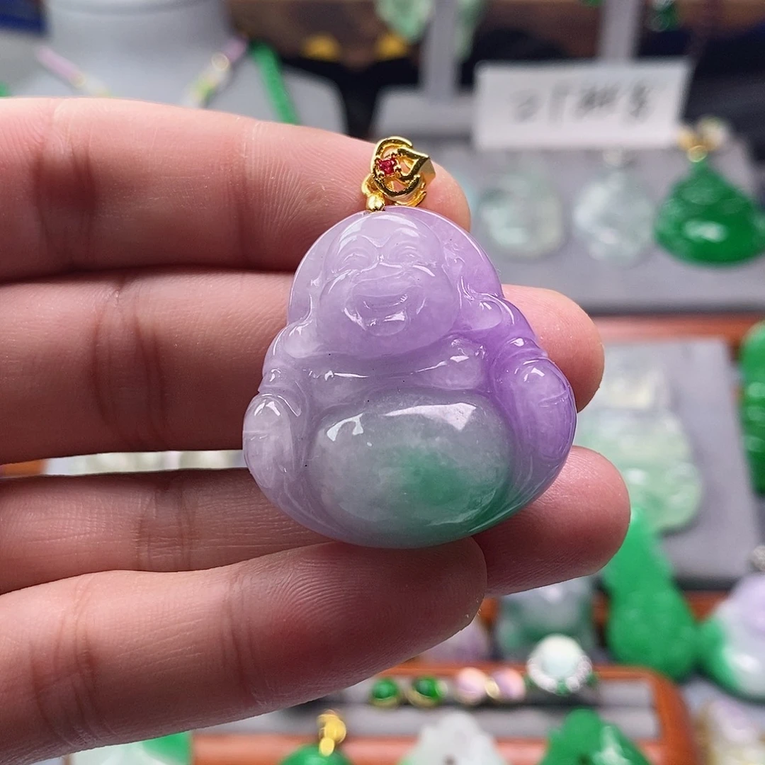翡翠未镶嵌吊坠(赠链)