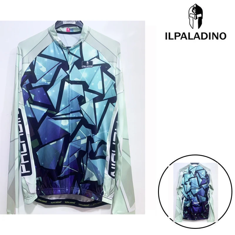 SQ 39【碎玻璃牛奶丝长袖男士】ILPALADINO专业版骑行服高弹户外