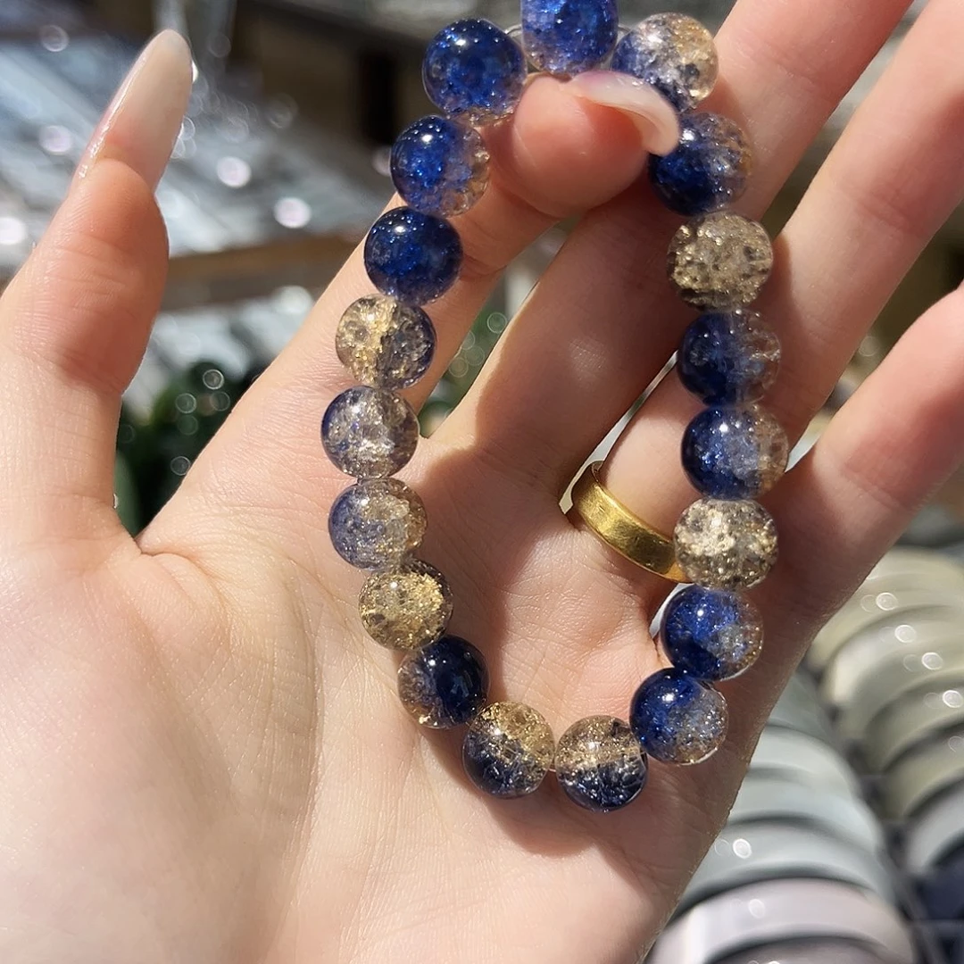 水晶手链未镶嵌蓝金