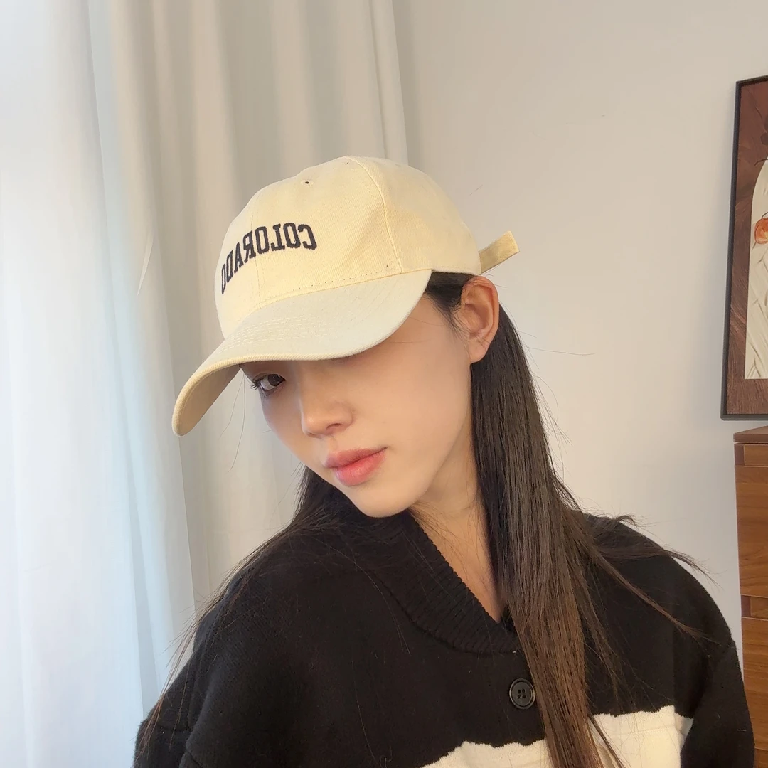 【思唯】秋冬韩版大头围字母刺绣鸭舌帽美式复古个性磨毛遮阳棒球帽