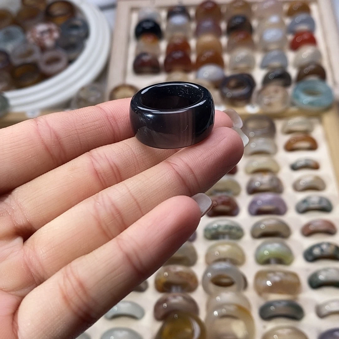 玛瑙/玉髓未镶嵌戒指A 15不退换港15