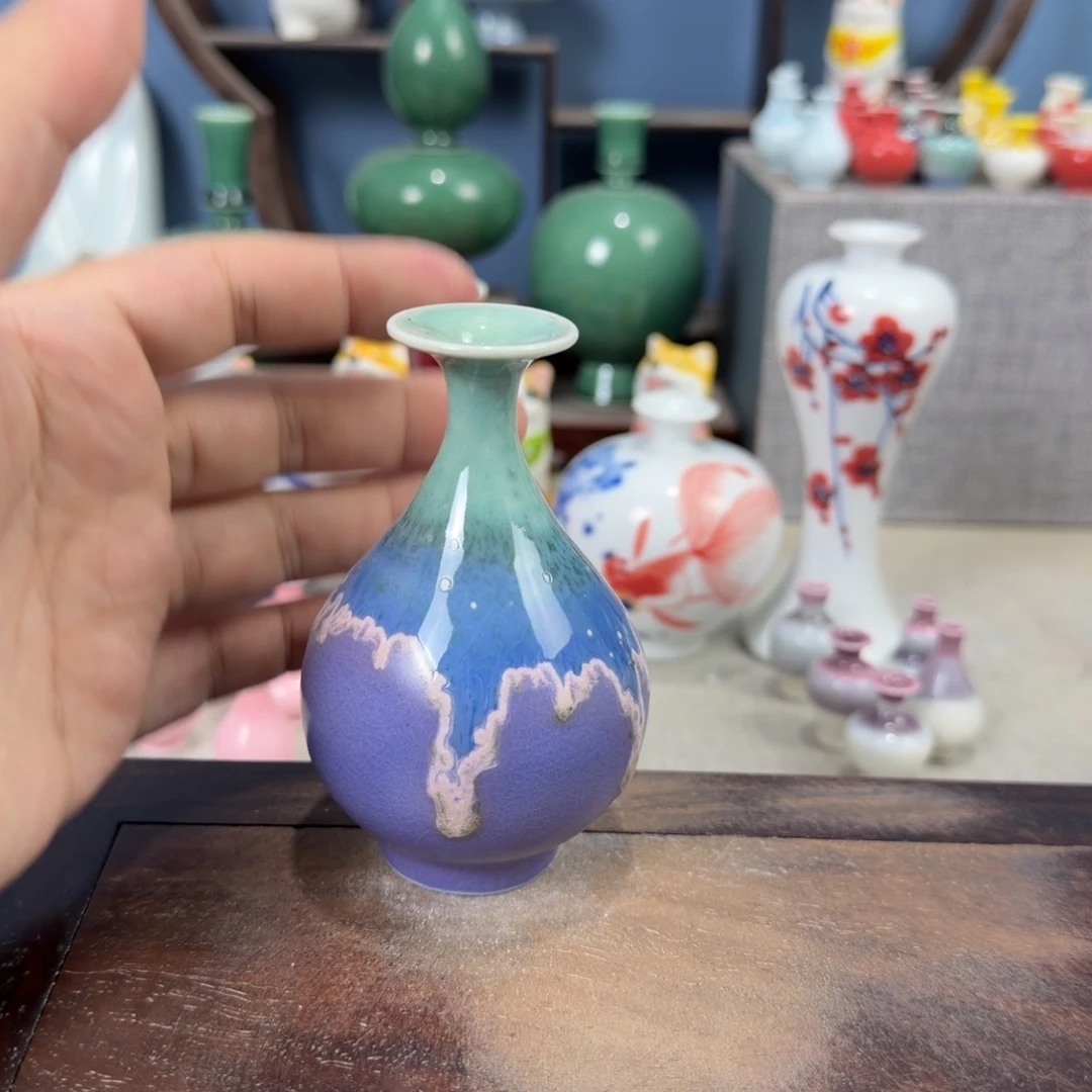 陶瓷手工小花器摆件