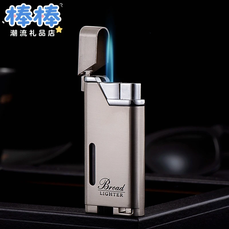 迅拓3号高档金属防风直冲可视气窗打火机个性创意烟具