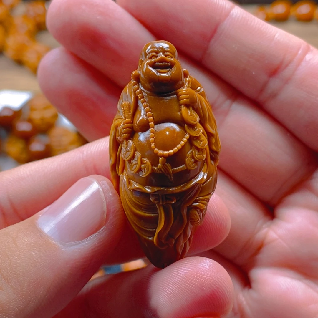 手串/手链橄榄核许忠英2.3×4.6欢喜铜钱弥勒