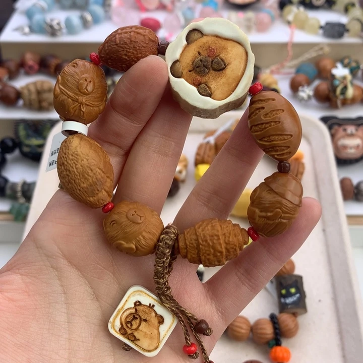 非金属卡皮原皮根付手串