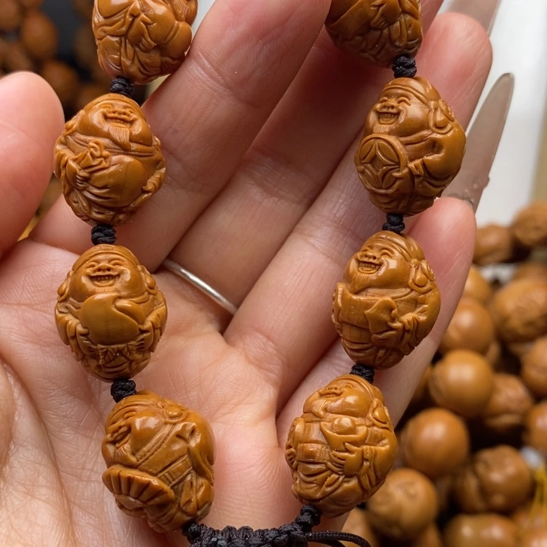 橄榄核手串精修小财神