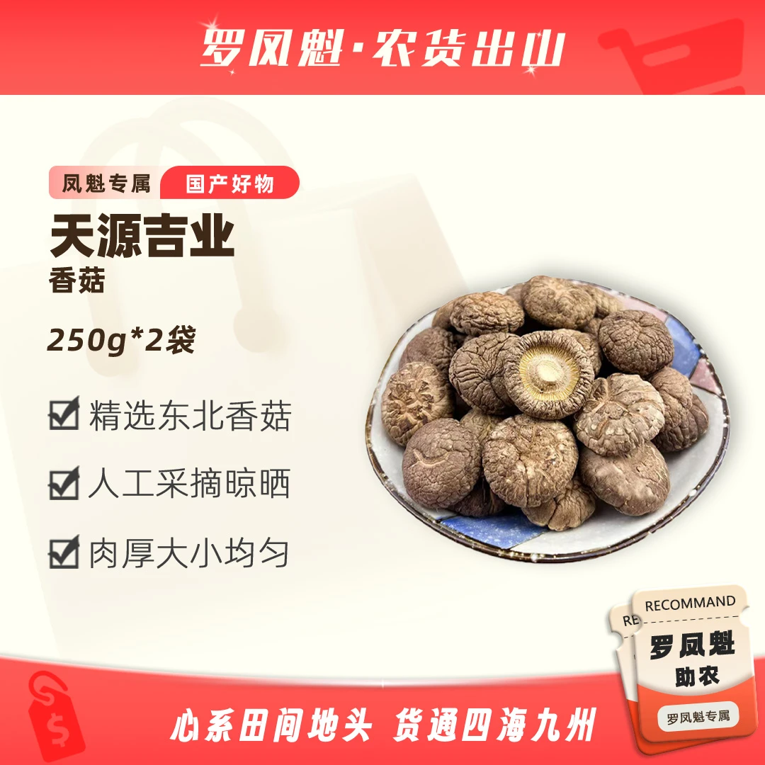 东北香菇长白山特产椴木香菇干货肉厚无根手选净重