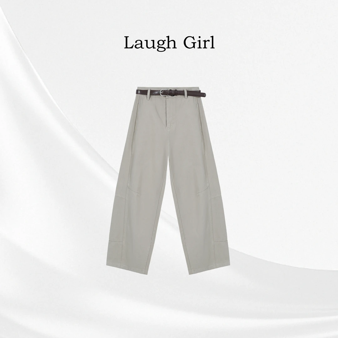 楚楚君 Laugh girl【老陈主推】早秋老钱工装弯刀休闲裤KL53901J