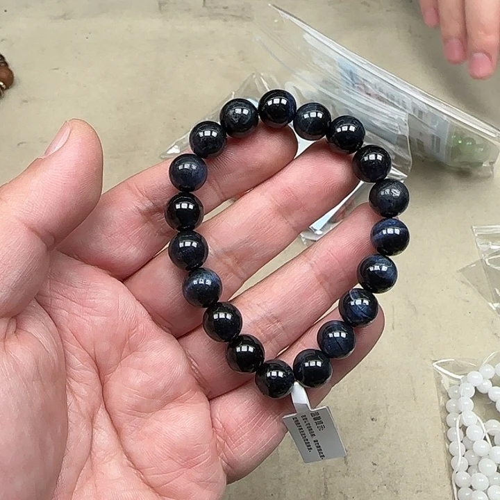 石英质玉未镶嵌手链黑色8907