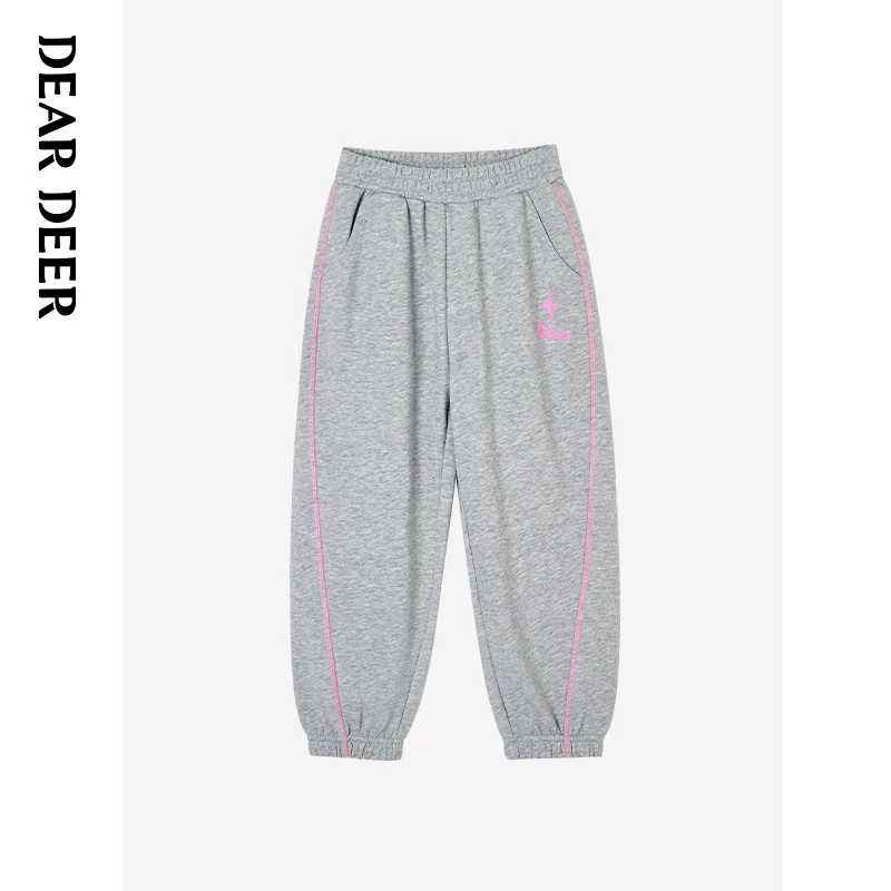 【门店同款】迪迪鹿女大童春秋季双色休闲长裤C124321401