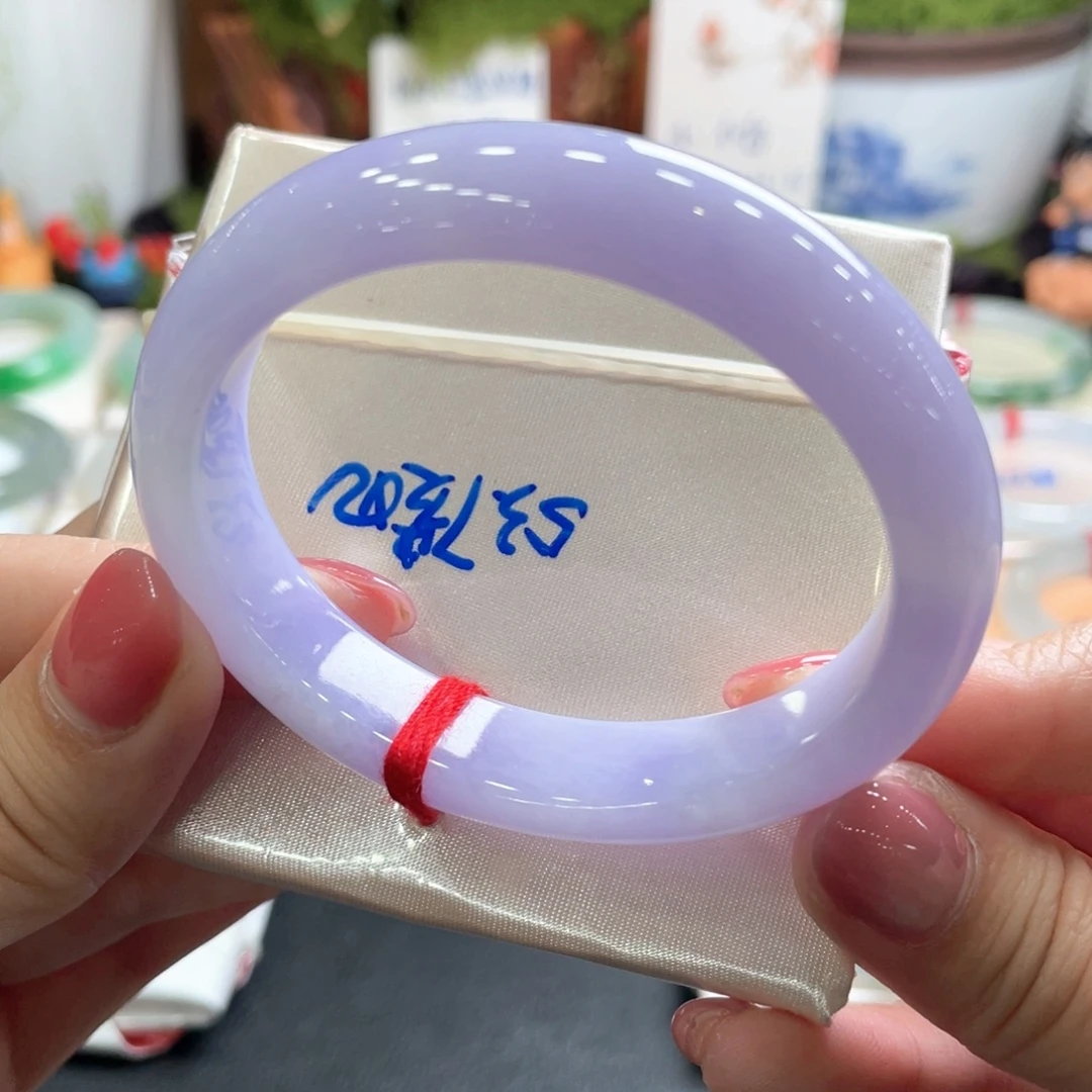 翡翠未镶嵌手镯54贵妃 满色完美度高