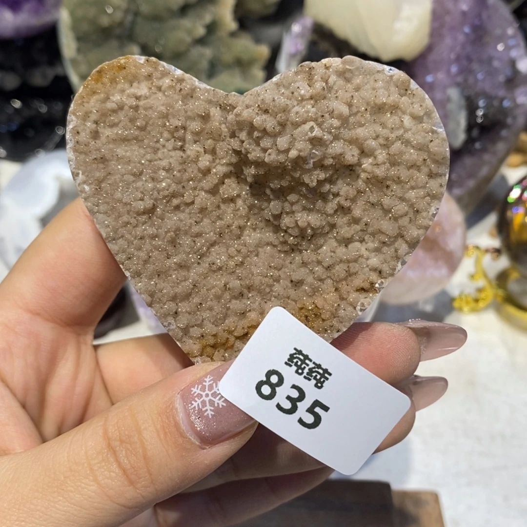 紫晶珠宝半成品未镶嵌爱心全抛