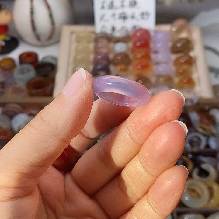 玛瑙/玉髓未镶嵌戒指A 14不退换港10内径15.6