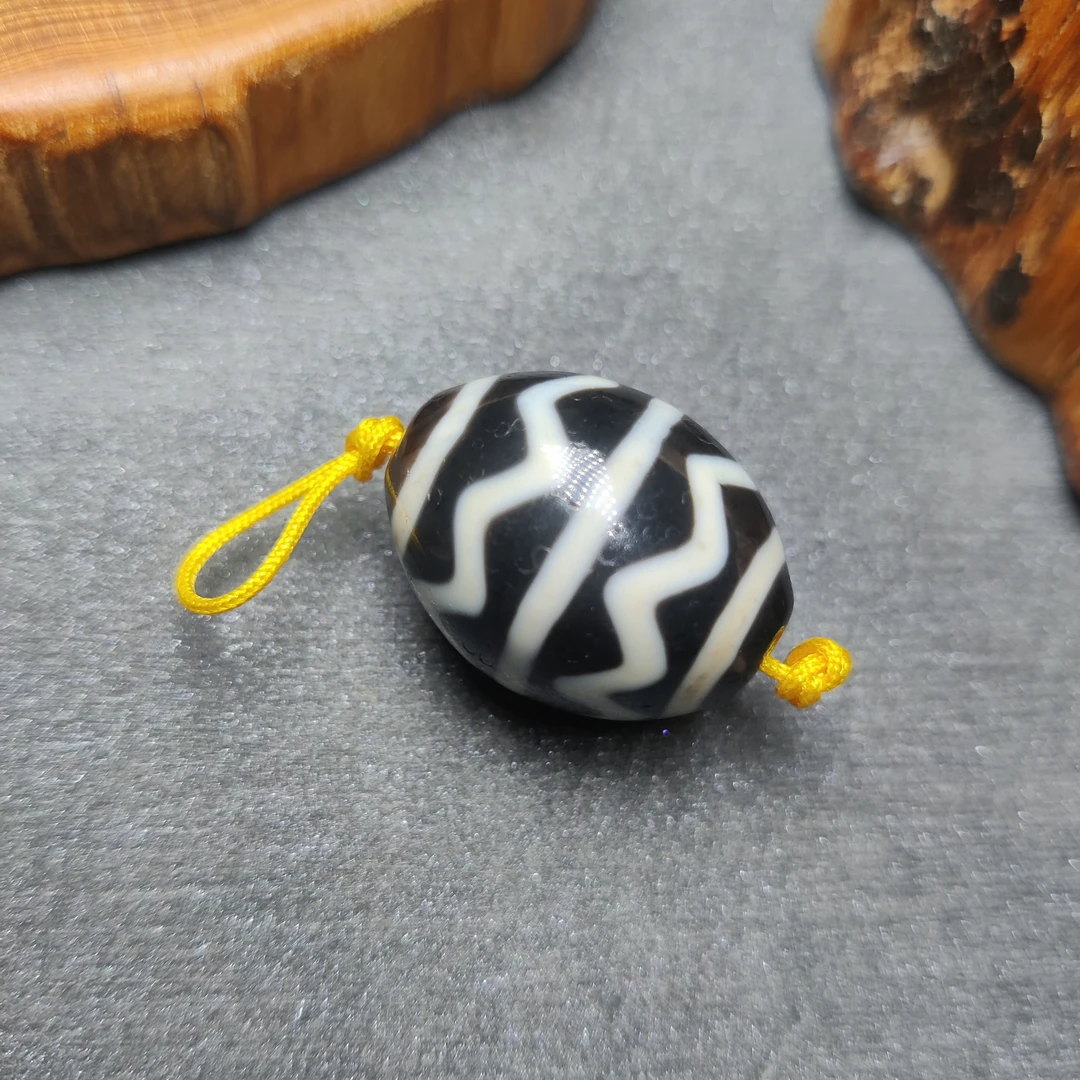 台珠双水纹达洛23*18玛瑙珠文玩珠宝首饰同品包浆感性价比高百搭