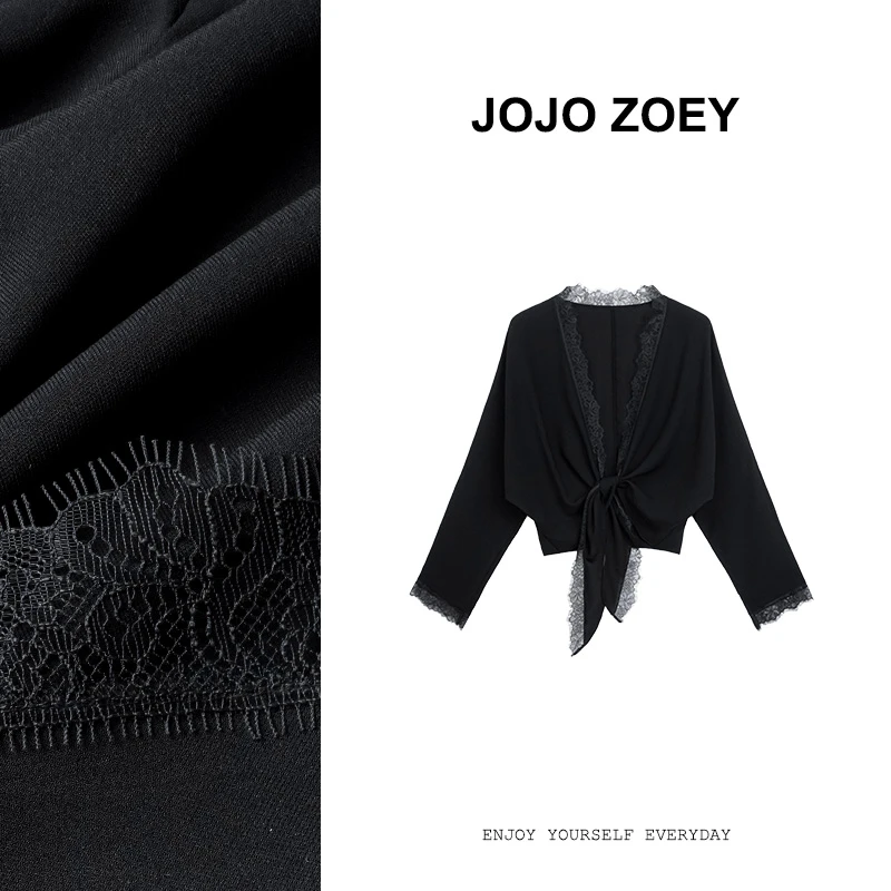 JOJO ZOEY【原野斯嘉丽】~初春超好看上衣高级蕾丝拼接衬衫cx-53119