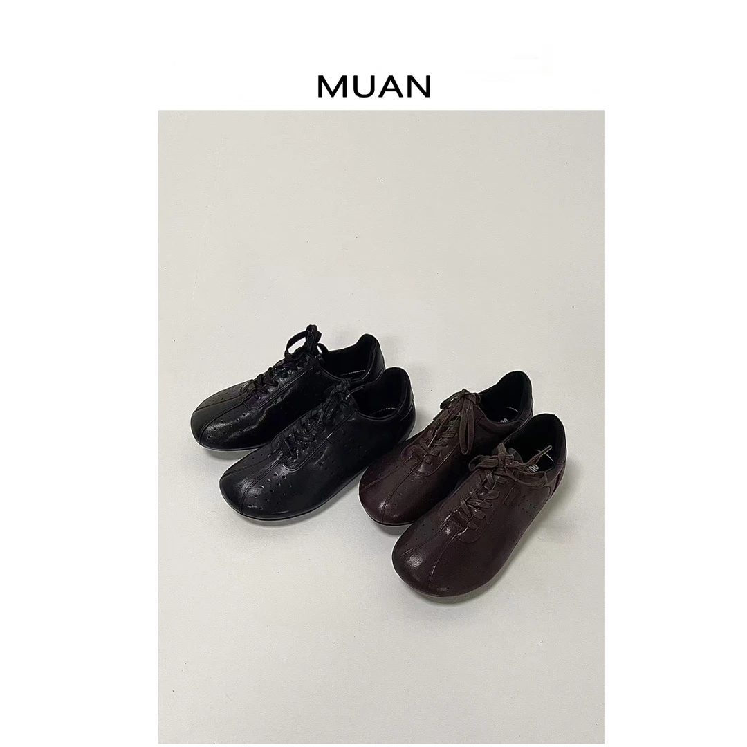 MUAN：《柏林小皮鞋》定制高级中古老钱简约百搭运动鞋LL-52-079