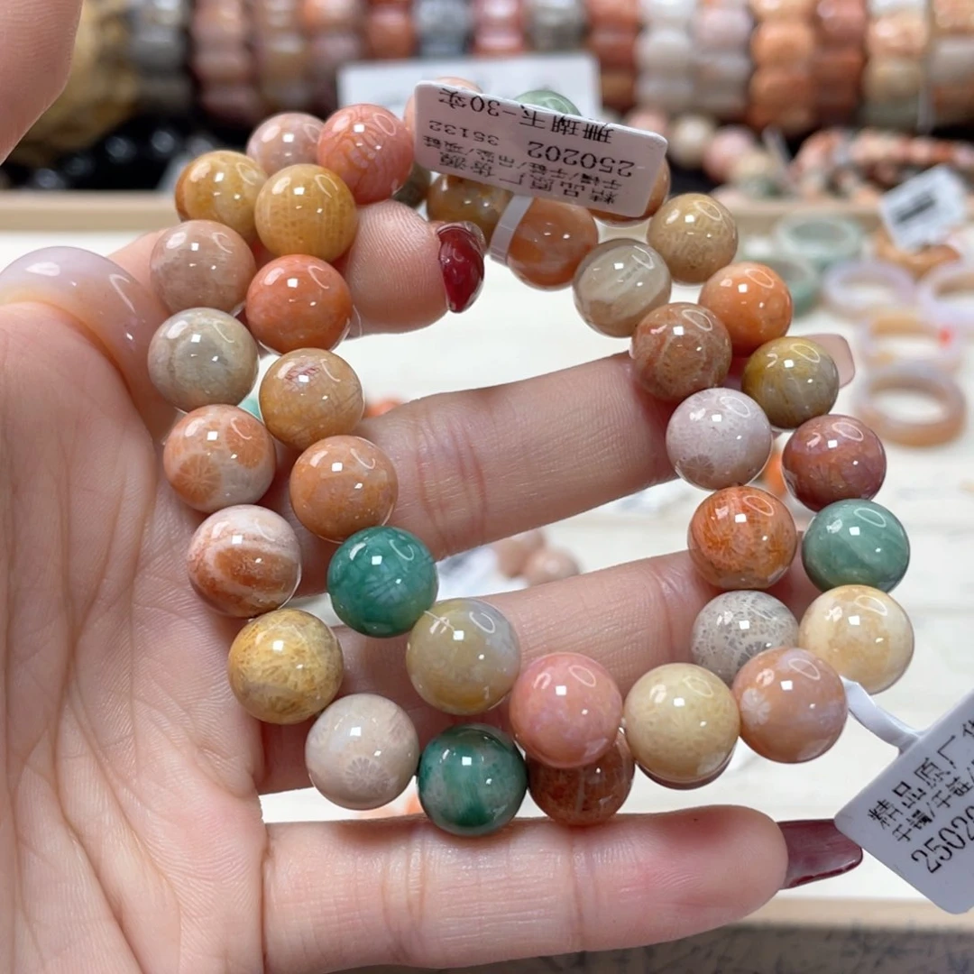 硅化珊瑚（珊瑚玉）手链未镶嵌爱***碗392