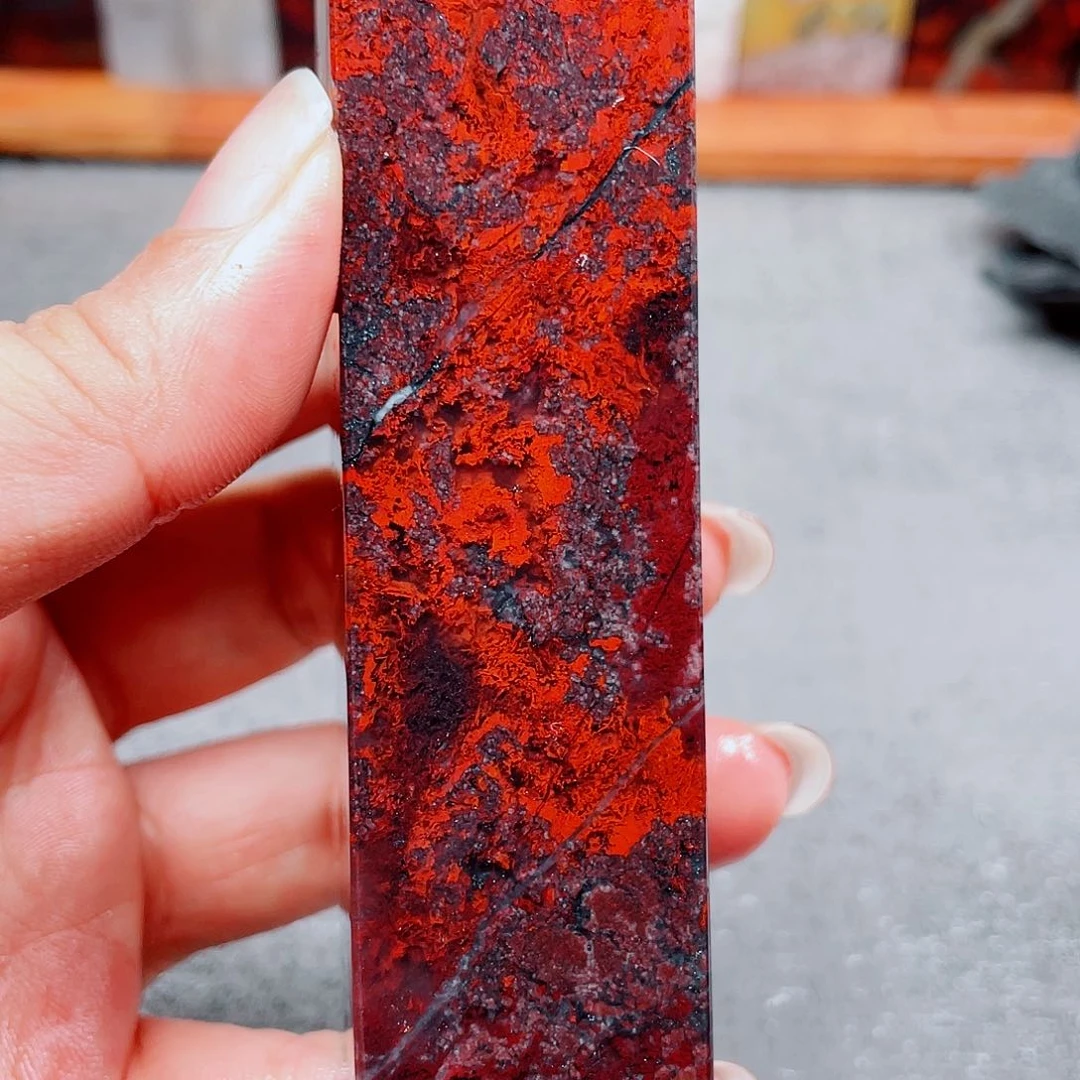 【闪购商品】玉桂林鸡血玉印章素章13