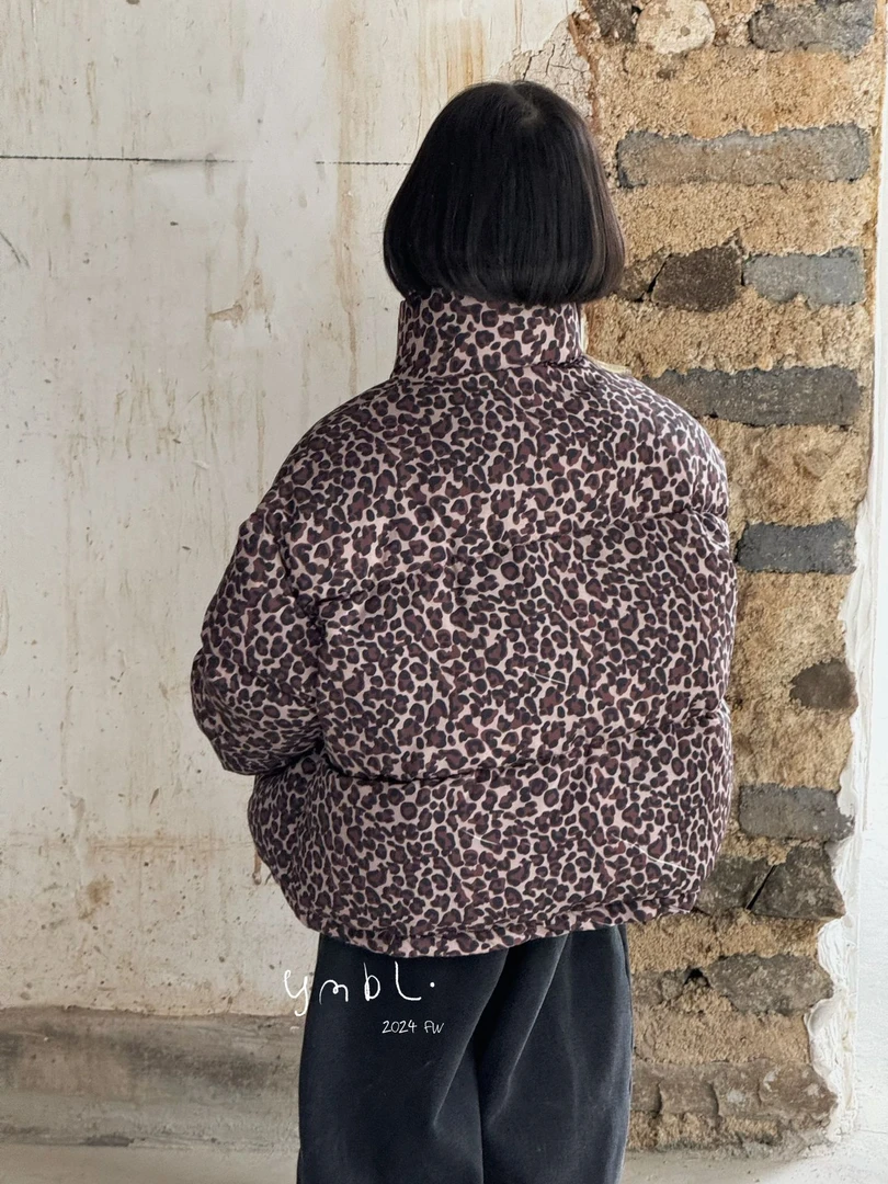 儿童日韩系复古风豹纹外套