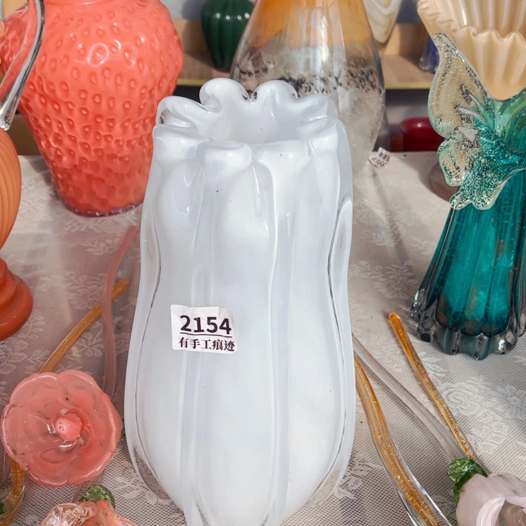 琉璃2254有小黑点 花瓶摆件31高